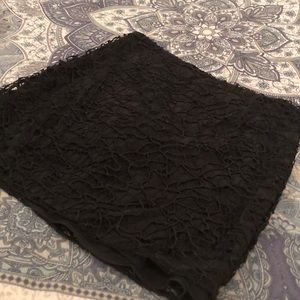 Black Pencil skirt with lace overlay